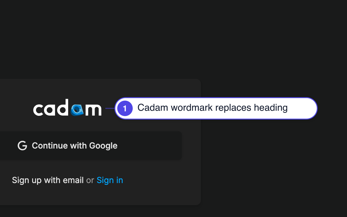 sign-up wordmark header